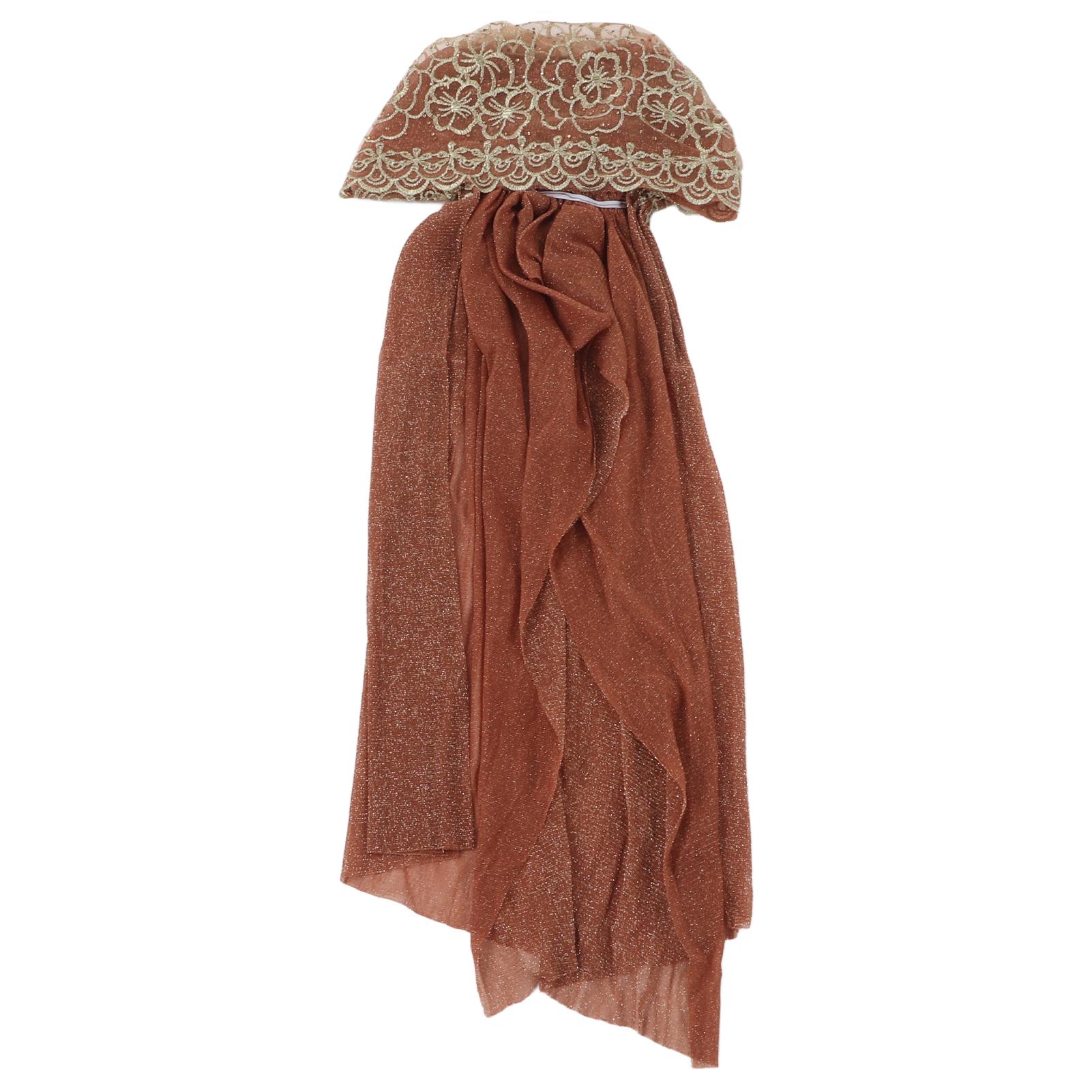 

Женский мусульманский хиджаб эластичный дышащий мягкий удобный прочный материал приятный для кожи цветок кофейный