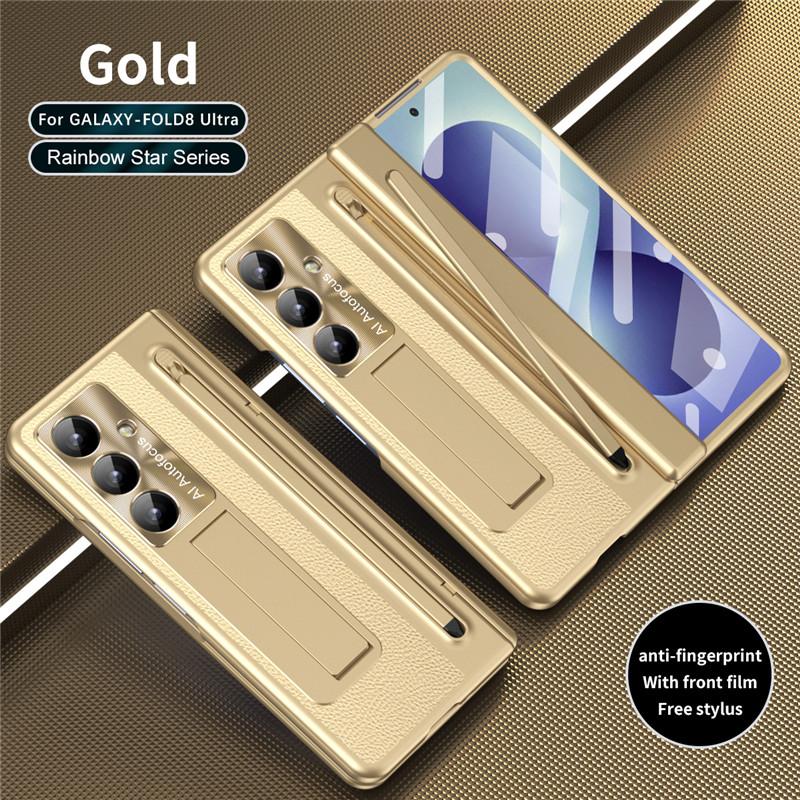 Plating with Screen Protector Cover for Samsung Galaxy Z Fold 8 Ultra 7 6 5 4 Fold8 5G S Pen Slot Hinge Protection Case