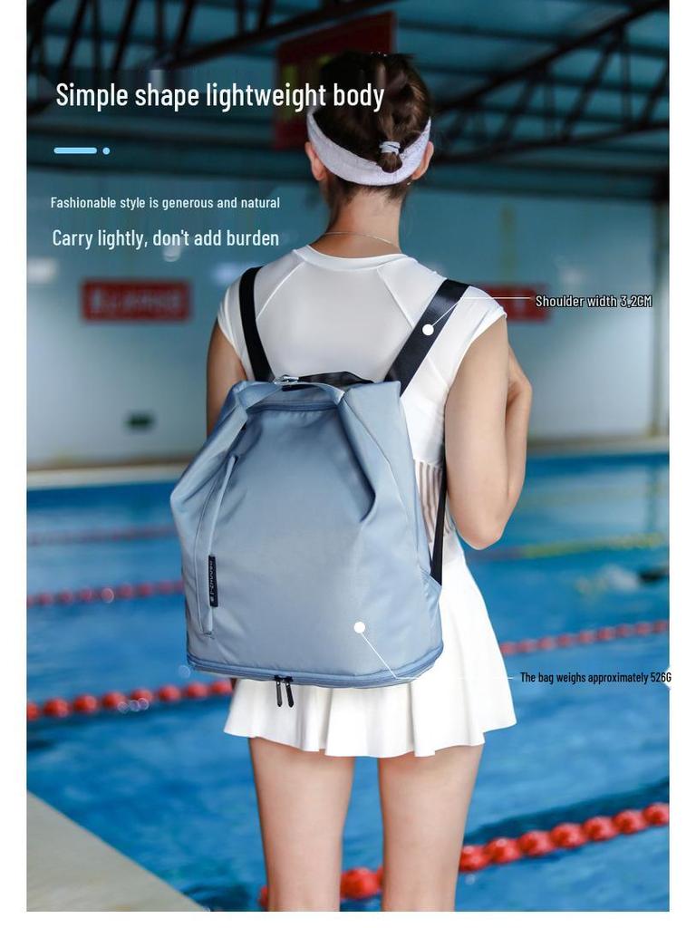 Women's Wet/Dry Swim Bag with Shoe Compartment - Fitness, Yoga, and Casual Backpack