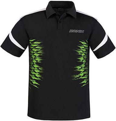DONIC Unisex Table Tennis Game Shirt, Ale, JTTAA Approved, GL109, Black (AB), Size S