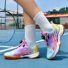 New Badminton Shoes Youth Lightweight Breathable Shock Absorption Rotating Button Table Tennis Shoes