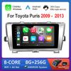 WiFi for Toyota Puris 2009 - 2013 Car Radio Multimedia Player 10 Inch Android OS 4G Bluetooth GPS HD Touch Screen Cooling Fan