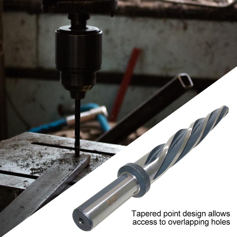 5/8 Inch Bridge Reamer 1/2 Inch Shank HSS Chuck Bridge Reamer Chamfer Enlarge Hole Spiral Flute Drill Bit for Metal Construction