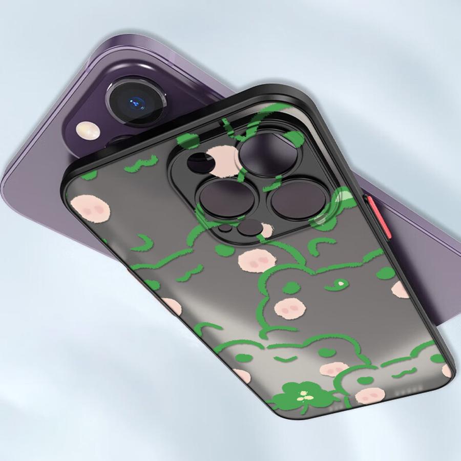 

Милый Чехол-Лягушка Медведь для iPhone 17 Pro Max 13 Mini 7 8 SE 11 15 Air XS XR 16 Plus 14 12 Чехол Задняя Крышка Телефона iPhone 7 Plus