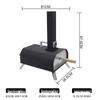 Portable 11-inch Pellet Pizza Oven with Thermometer