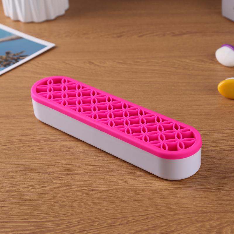 1PCS Silicone Drying Rack Makeup Pen Square Storage Box Silicone Display Rack
