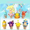 Entzückende PVC Pikachu Cartoon Anime Figur Süßer Eiswaffel Cosplay Modell Sammlung