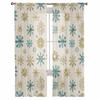 Cortinas de flocos de neve com letras de Natal para sala de estar, quarto, decoração de casa, janela, voile, cortinas de tule
