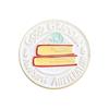 Alloy Trendy White Geometric Letter Pin Brooch For Fashionable Pieces Statement
