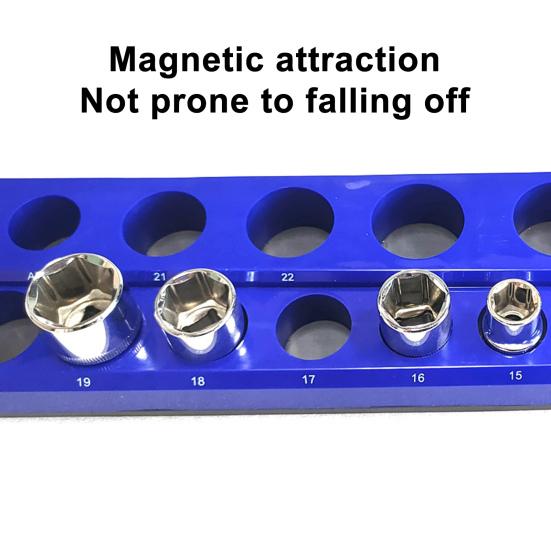 3Pcs Magnetic Socket Organizer Storage Rack Large Capacity Heavy Duty Universal Drive Metric SAE Socket Tray