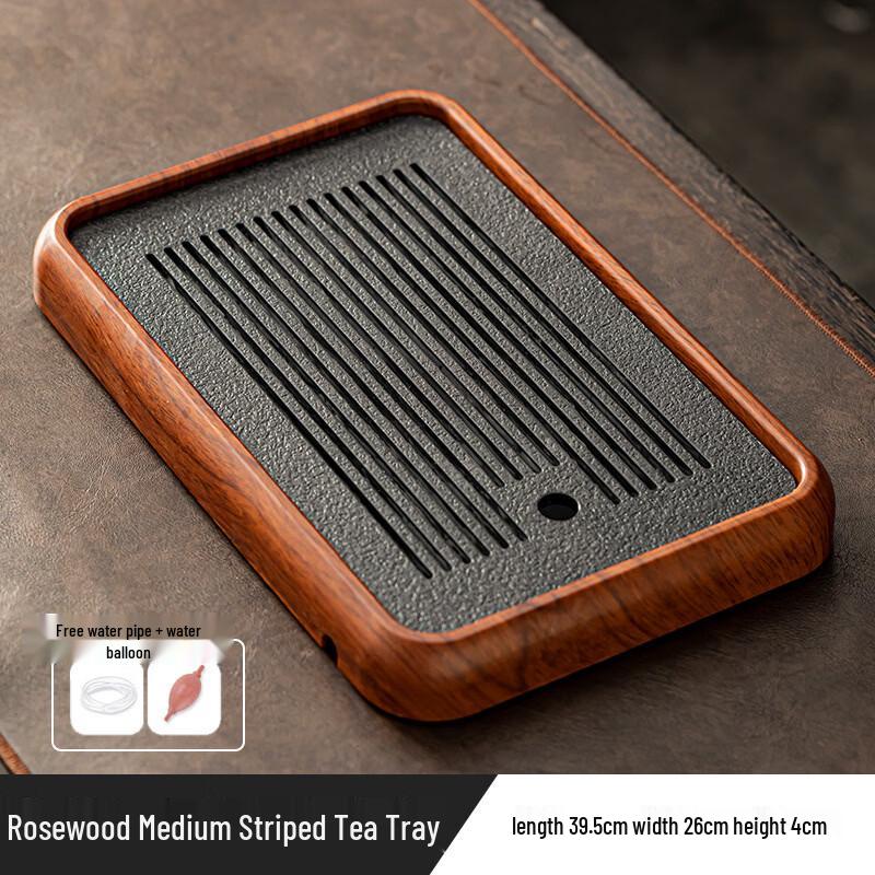 Premium Chinese Ceramic Tea Set with Faux Wujin Stone Tea Tray