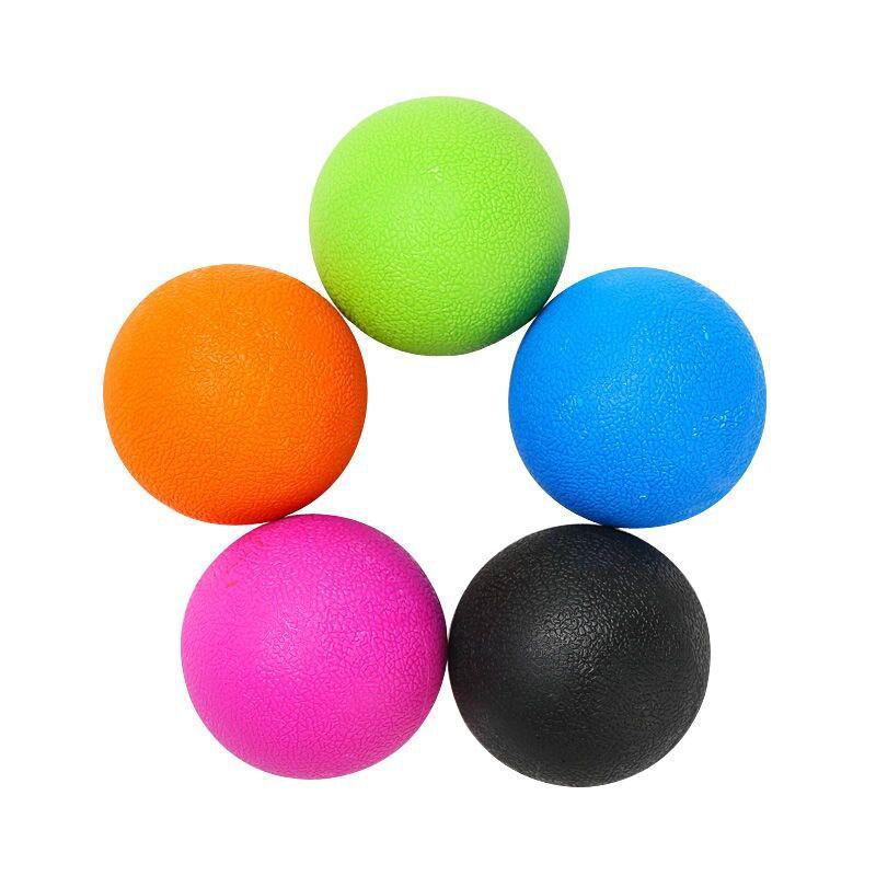 Yoga Myofascial Massage Ball Set - TPR Peanut & Hockey Balls for Deep Muscle Relaxation and Foot Therapy.