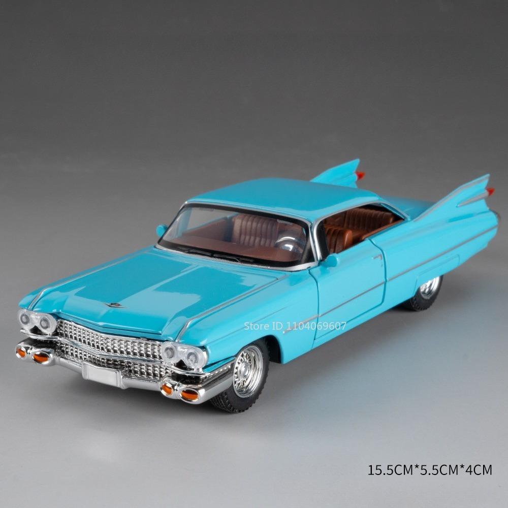 1:32 Eldorado Biarritz S-W140 Model Toy Vintage Car Alloy Diecast Sound Light Door Opened Pull Back Miniature Vehicle Kids Gifts