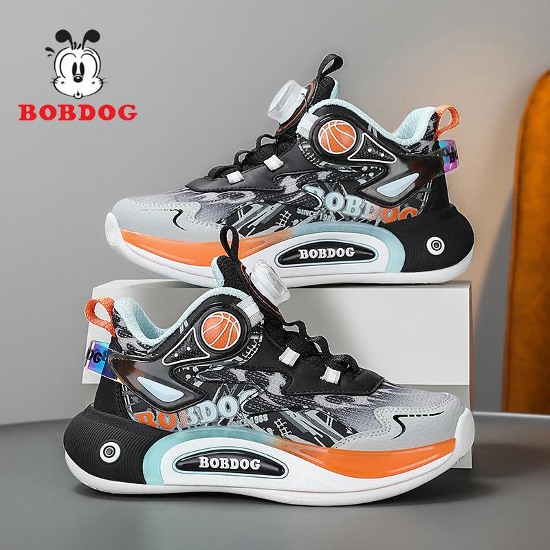 Babu Bean Students Boys Basketball Shoes 2025 Autumn and Winter New Middle-aged and Older Children's Sports Shoes Mesh Breathable Sneakers