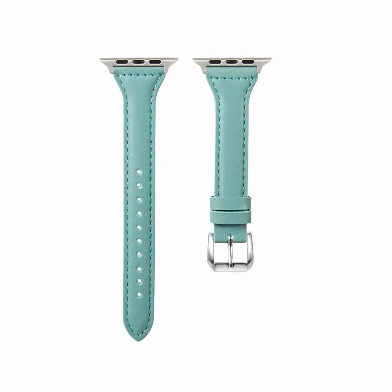 Slim Leather Strap for Apple Watch Bands 45mm 44mm 40mm 41mm 42mm 46mm Ultra 2 49mm 44 Mm Bracelet  10 9 8 7 Se 5 4 6