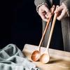 Long Wooden Stirring Spoon Natural Wood Soup Tableware Cooking Honey Coffee Spoon Mixing Spoon