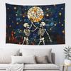Halloween Skeleton Pumpkin Print Customized Tapestry Bedroom Decoration  Wall Hanging Blanket Tapestry Cool Stuff For Room