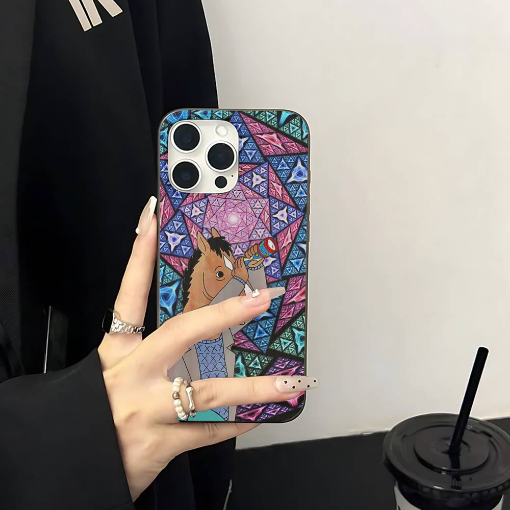 

Классический чехол для телефона B-bojack H-horseman для iPhone 17 16 15 11 12 13 14 Pro Max Мягкий гофрированный силиконовый чехол iPhone 14 plus
