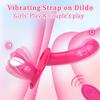 Double Head Artificial Penis Wearable Electric Strapon Vibrator For Lesbian Vibrating Sex Toys Strap On Belt Dildos For Girl