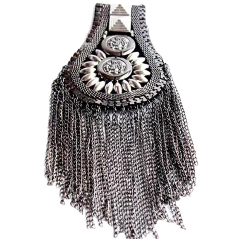British Style Brooch Small Suit Shoulder Strap Multi Tassel Rivet Epaulet Epaulette Pin On Women Men Suit Supplies