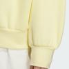 Adidas Logo Doubleknit Crew Logo Print Loose Long Sleeve Sweatshirt Women Sweatshirt Yellow JJ3569