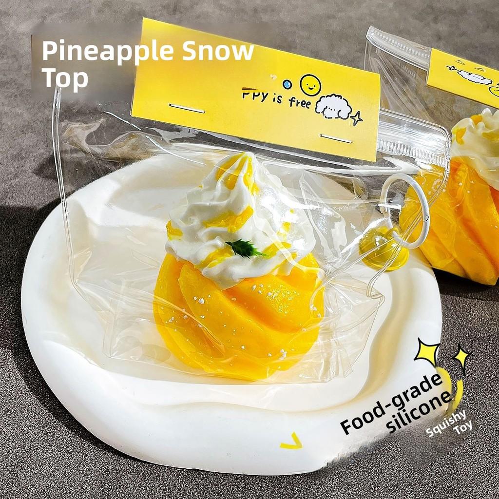 Pineapple Snow Top Silicone Stress Toy With Soft Rubber For Kids And Adults