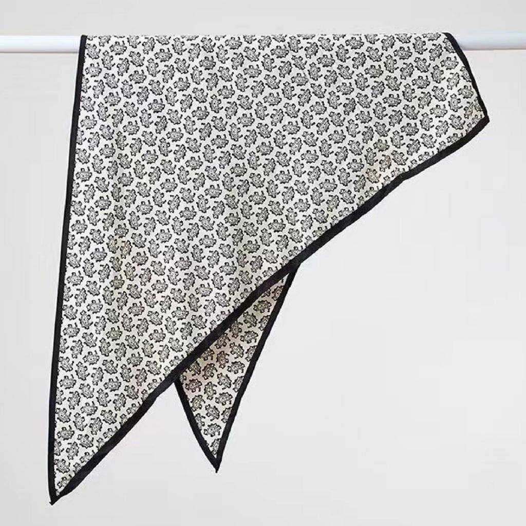 Waist Accessories Triangle Silk Scarf Waist Seal Women'S Decoration With Dress Waist Belt Accessories Scarf Vintage Polka Dots