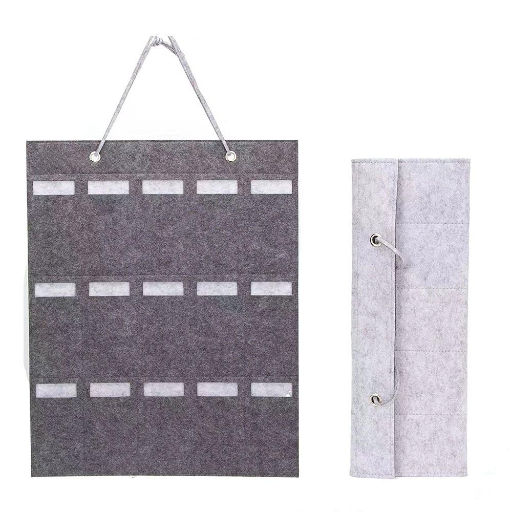 2Pcs 15 Slots Sunglasses Display Hanging Bag Wall-Mounted Hairhoop Storage Holder  Rack