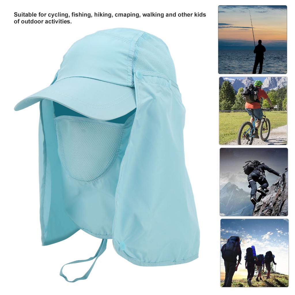 Sun Hat Windproof Sand Prevent with Neck Cover for Outdoor Fishing Hiking Camping