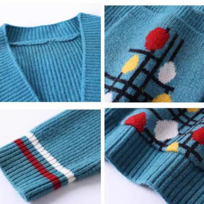 Spring Autumn Women Sweater Cardigan Coats Fashion Embroidered Short Knit Sweater Jacket Outerwear