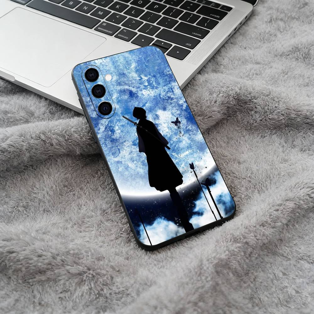 

B-Bleach- anime- Rukia- Kuchiki Black Soft Silicone Phone Case for Samsung Galaxy A73, A71, A72, A70, A53, A52, A51 Samsung a12