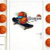 Basketball Skateboard Self Adhesive Wall Sticker for Bedroom Study Sports Room Living Room Door Decor