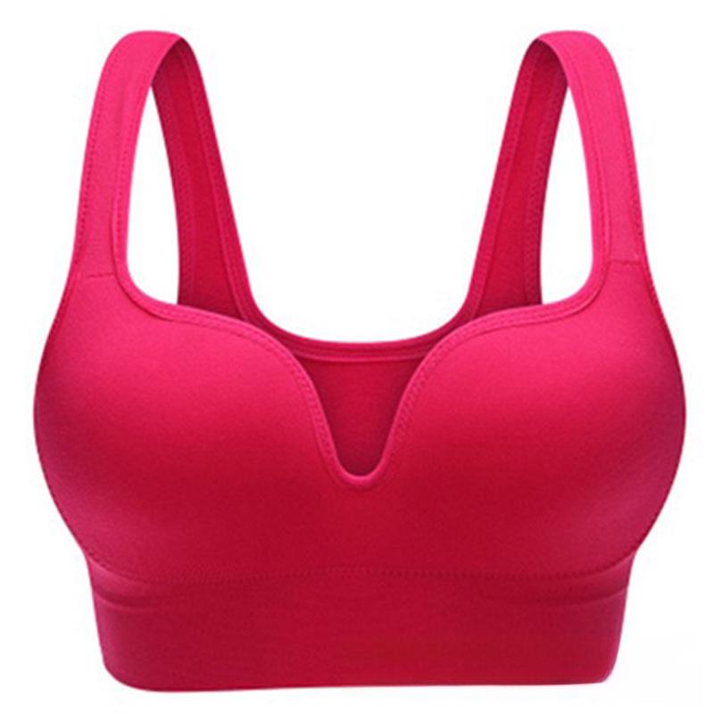 

Бесшовный противоударный 3D спортивный бюстгальтер - женский жилет для йоги с красивым дизайном спины M розы красного