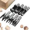 Wood Plug Cutter Drill Bit Set Straight Hole Saw Opener Router Boring Tool Tenon Deep Cork Knife Hex Shank Carpentry Woodworking