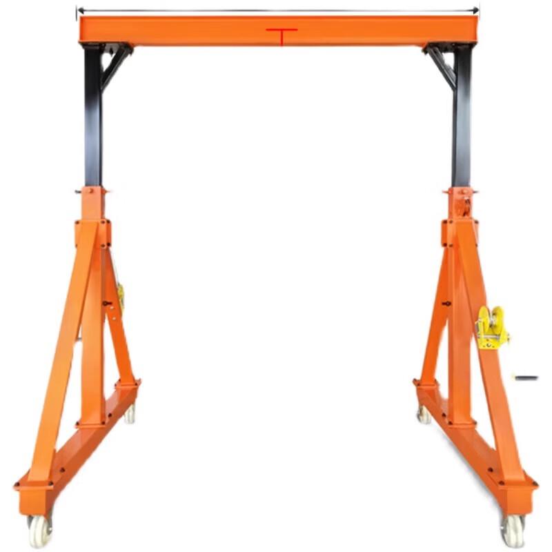 Deyu Gongpin 2-Ton Mobile Gantry Crane with Double-Chain Electric Hoist