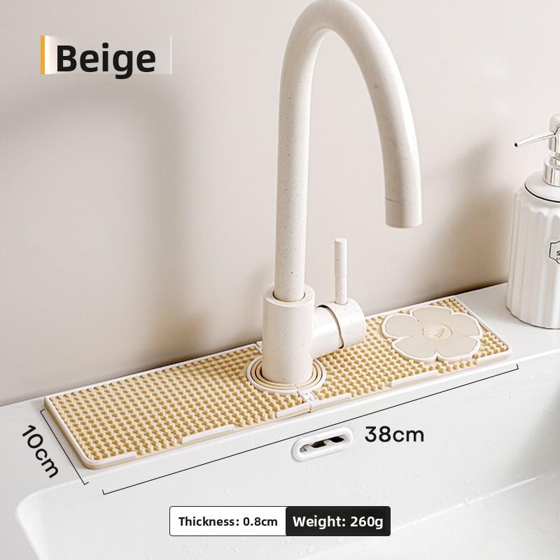 Podkładka pod kran kuchenny, Wielofunkcyjna silikonowa podkładka do przechowywania przy zlewie, zapobiegająca rozpryskiwaniu, Podkładka drenażowa antypoślizgowa