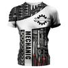 Mechanical Tools 3D Printing MenSport Quick-Dry Breatha T-Shirt Street Casual Wear Harajuku Retro Parent-child Short Sleeve Top