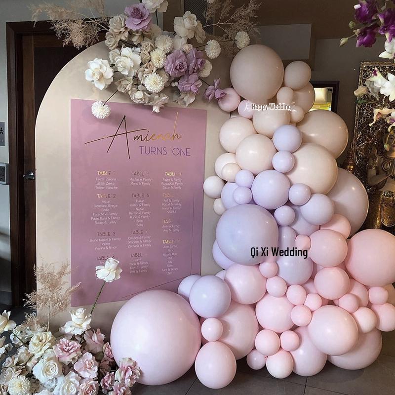 Purple Balloon Decorations for Birthdays, Shop Openings, Banquets, and Celebrations