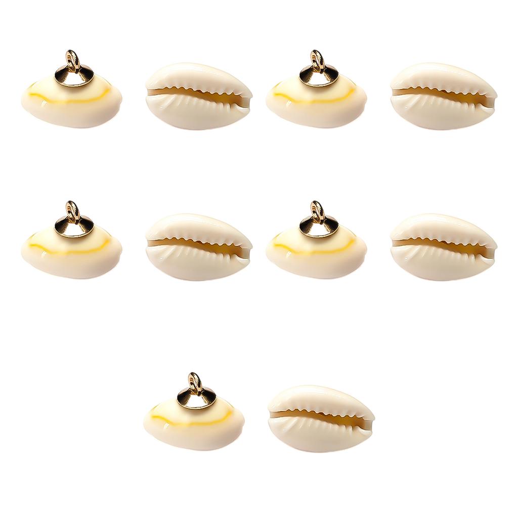 Pack Of 10 Natural Shell Buttons Unique Conch Shape Button Buckles For Fashion Designers And Craft Clothing Project