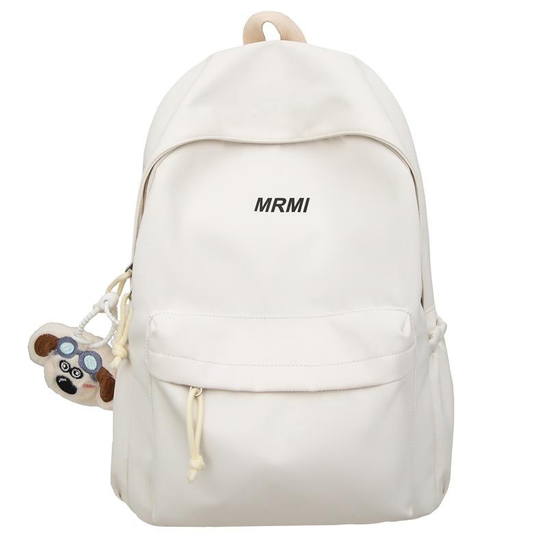 Korean version ins simple letter embroidery thread high-value student schoolbag junior high school high capacity double shoulder shoulder . белый