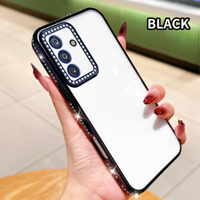 Funda de Silicona Transparente con Chapado de Diamante Para Samsung Galaxy A17 A16 A26 A36 A56 A06 A15 A25 A35 A55 A14 A24 A34 A54 A05 Cubierta