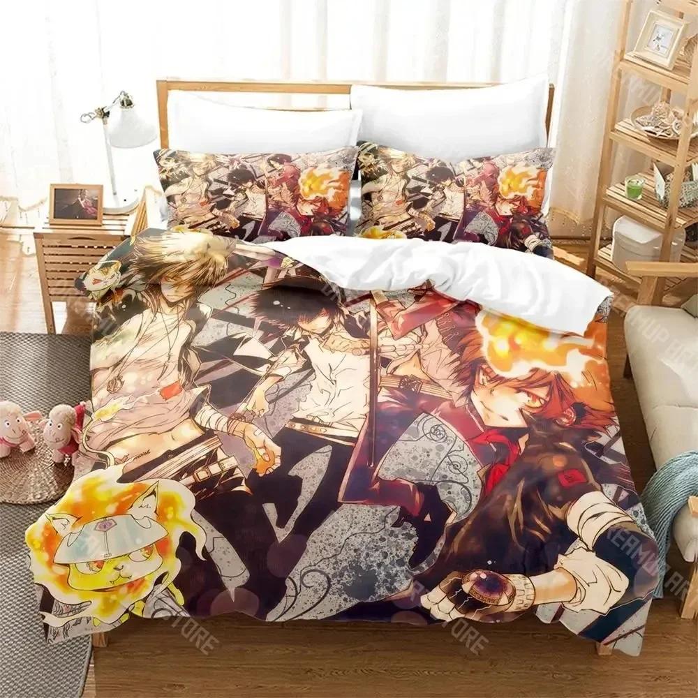 3D-Druck Anime HITMAN REBORN Bettwäsche-Set Jungen Mädchen Twin Queen-Size-Bettbezug Kissenbezug Bett Kinder Erwachsene Heimtextilien