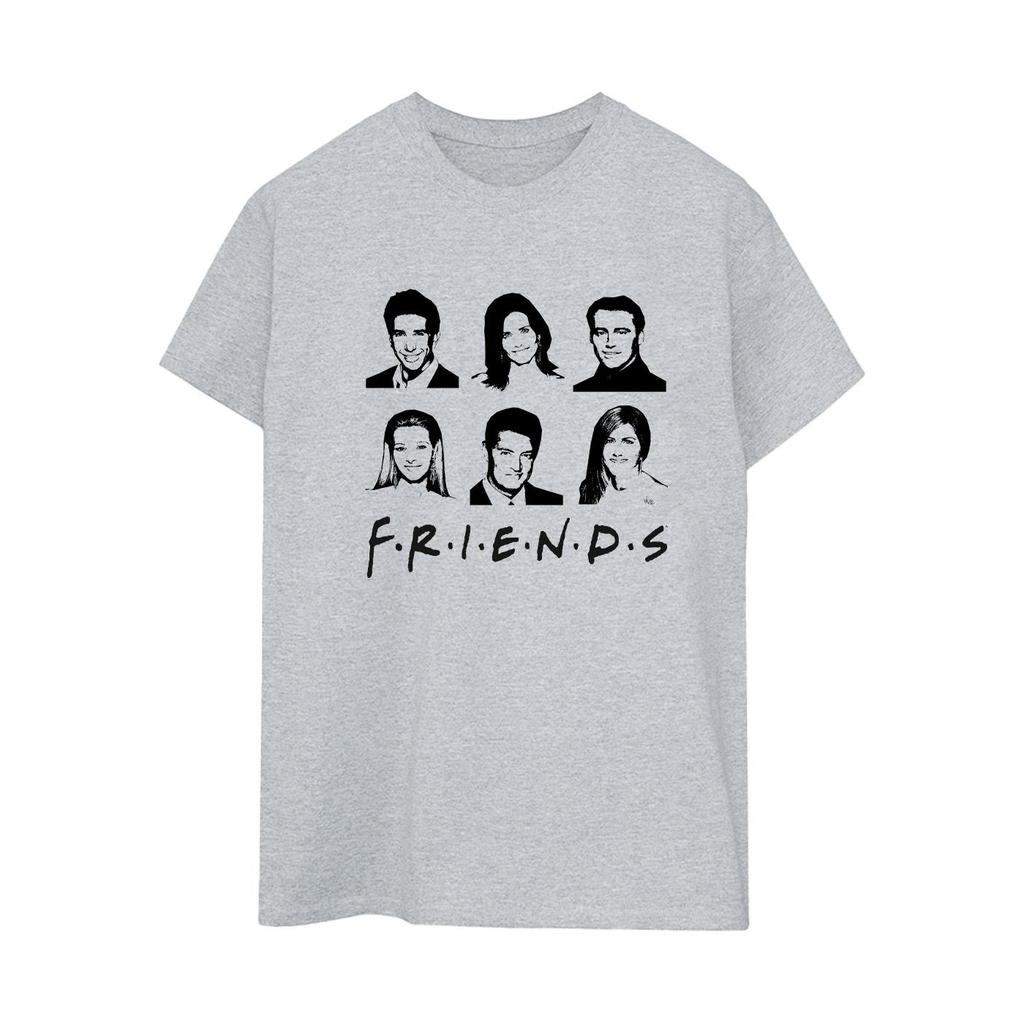 Friends Womens/Ladies Faces Logo Boyfriend T-Shirt