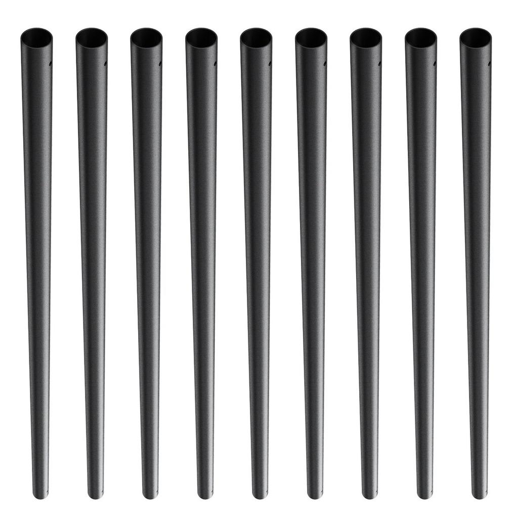Staircase Metal Balusters, 3/4'' Round x 32'' Long Aluminum Decorative Banister Spindles, 101 Pack Deck Baluster with Screws, Classic Hollow Deck