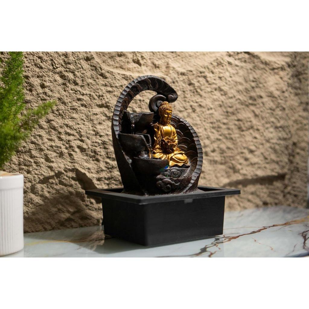 Mini Buddha Table top Water Fountain for Home and Office | |Living Room Decor| Gift Items | Home & Office Decoration Item (Buddha)