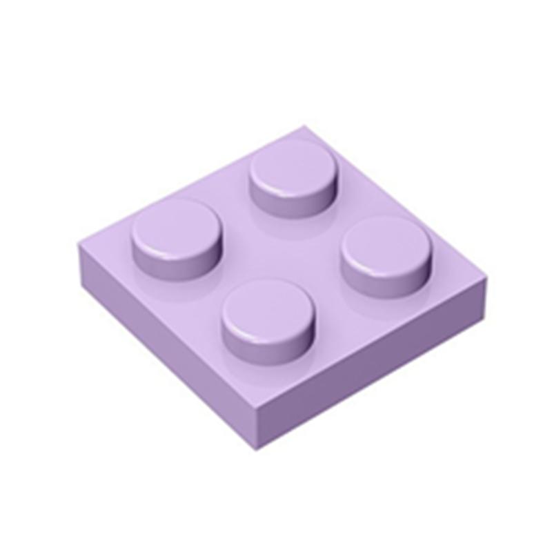 80pcs Plate 2x2 Dots Muilt-Colored Compatible with 3022 94148 Self-Locking Bricks Building Blocks Toys Accessories