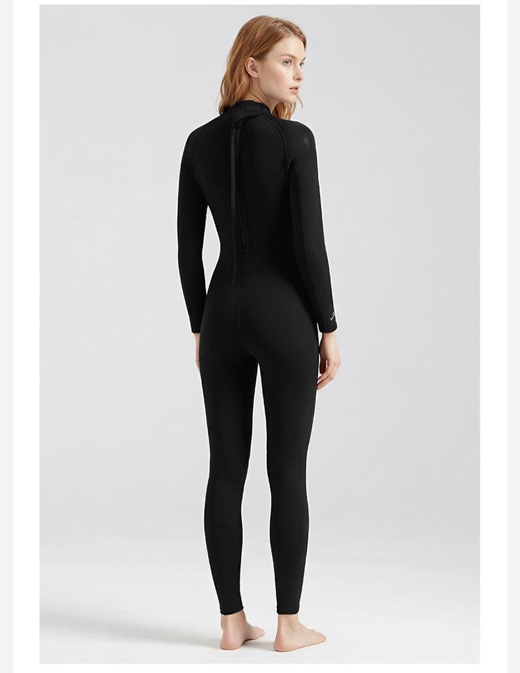 Traje de neopreno completo para mujer de 3 mm - Manga larga, Protección contra el frío para natación de invierno, Snorkel, Surf, Calidez y Seguridad contra Medusas