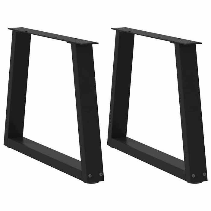 VidaXL Pieds de table basse en forme de V, 2 pièces, noir, 70 x (42-43,3) cm, acier 4012556