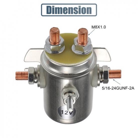 Single Starter Relay Solenoid for Various Winch Motors Golf Cart Universal