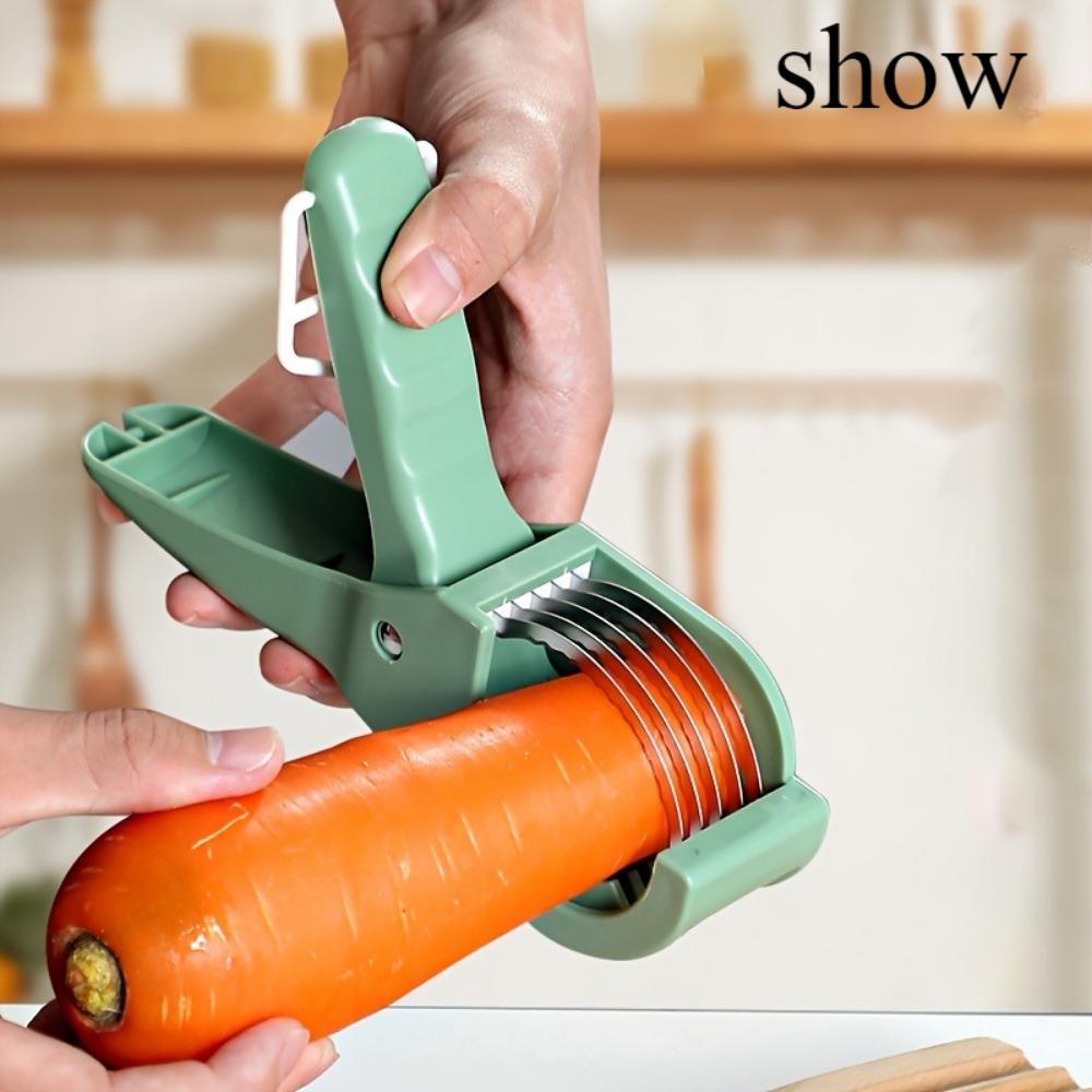 Kitchen Fruit Slicer, Multi-functional Vegetable and Fruit Slicer, Anti-rust Professional BBQ/catering Cucumber Slicer